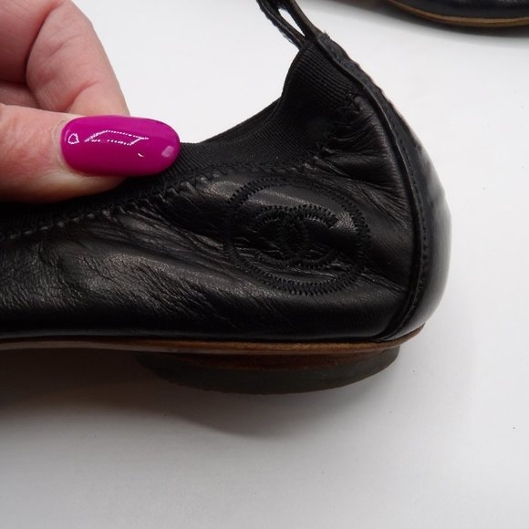CHANEL BALLERINA FLATS EXCELLENT SZ 6 - Picture 4 of 10